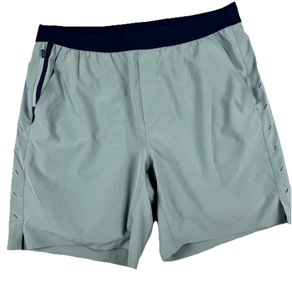 Ten Thousand Interval Shirt Men XL Green Lined 7" Gym Performance Training